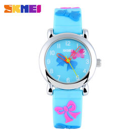 사랑스러운 꽃에게 아날로그 석영 디지털 방식으로 시계, 소년/소녀 파란 Silcione 손목 시계를 모양 짓